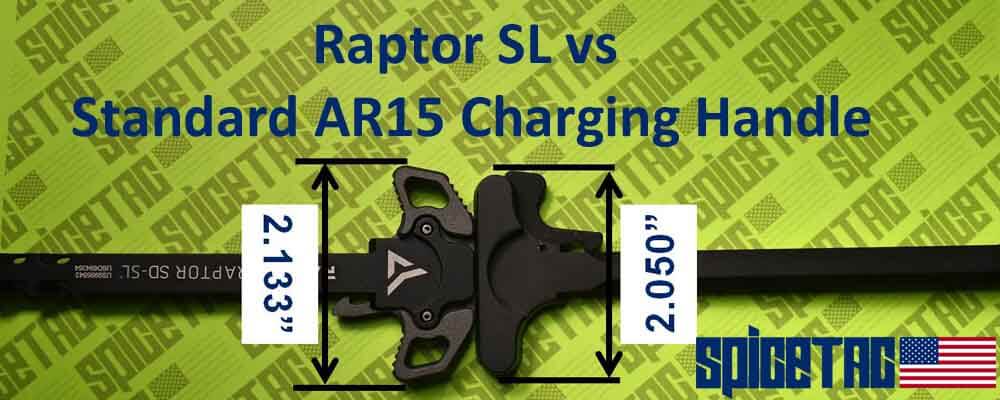 Raptor SL vs Standard AR15 Charging Handle Size Difference Measured